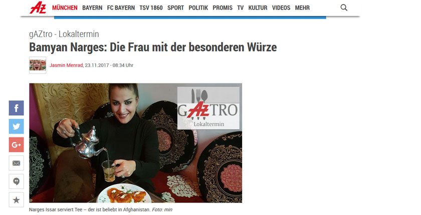 Presseartikel über das Bamyan Narges in der Abendzeitung München