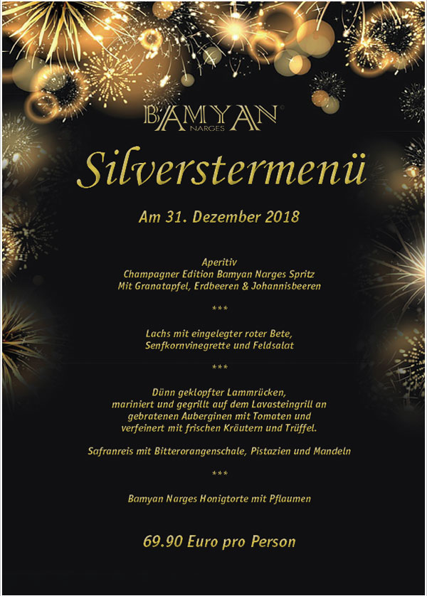 Silvestermenü im Bamyan Narges München
