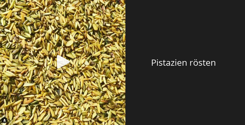 Bamyan Narges in München röstet Pistazien selbst