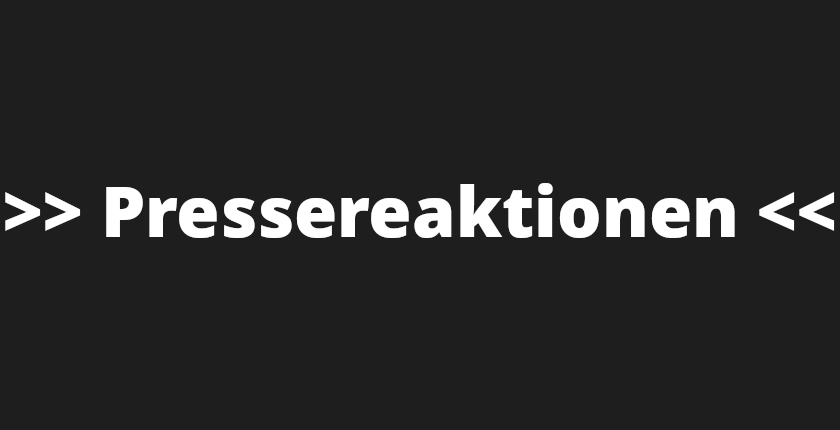 Pressereaktionen